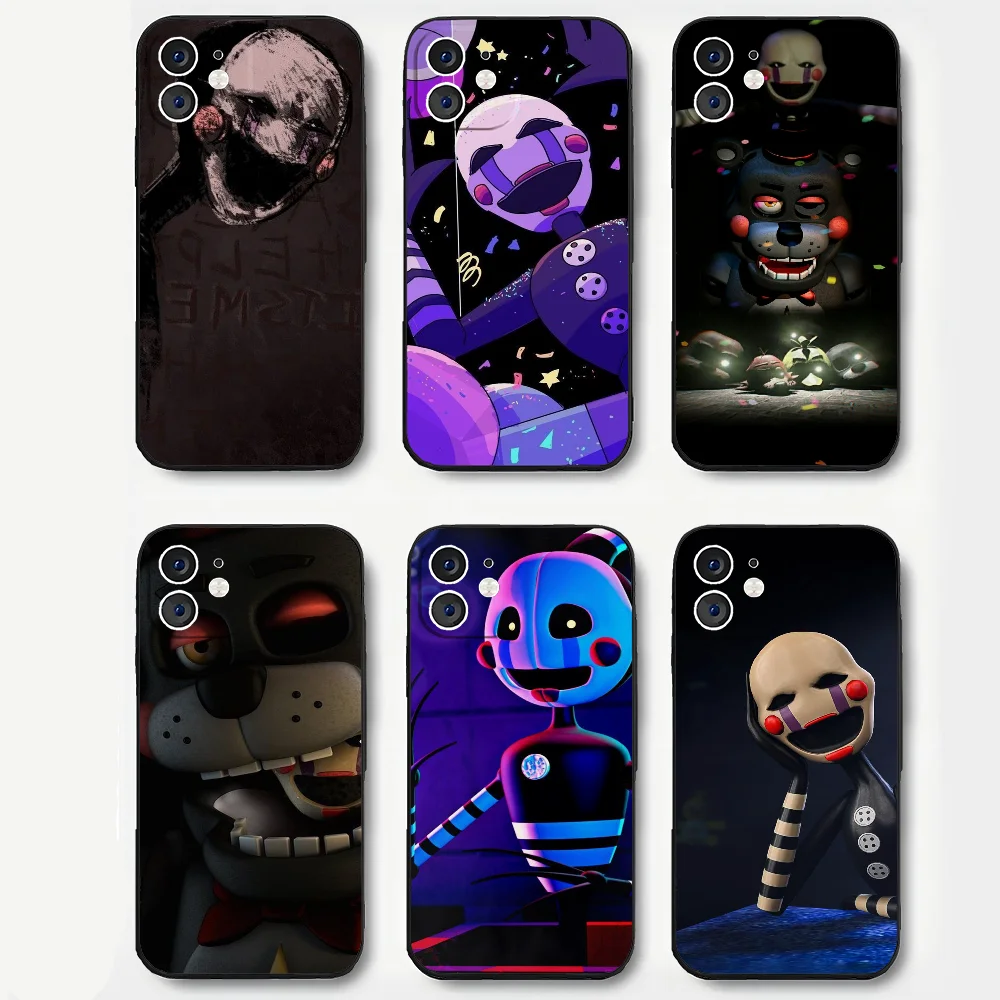 Juego aterrador P-Puppet Fnaf funda de teléfono de silicona suave para IPhone 16 15 14 13 12 11 Plus Pro Max Plus