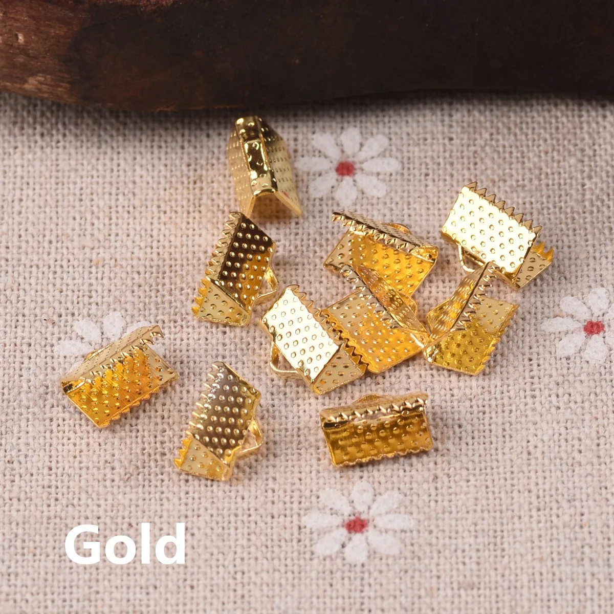 6/8/10/13/16/20/25/30mm Metal Crimp Beads Cover Clasps Cord Ends Caps Gold Silver Color Ribbon Leather Clips for Jewelry Making