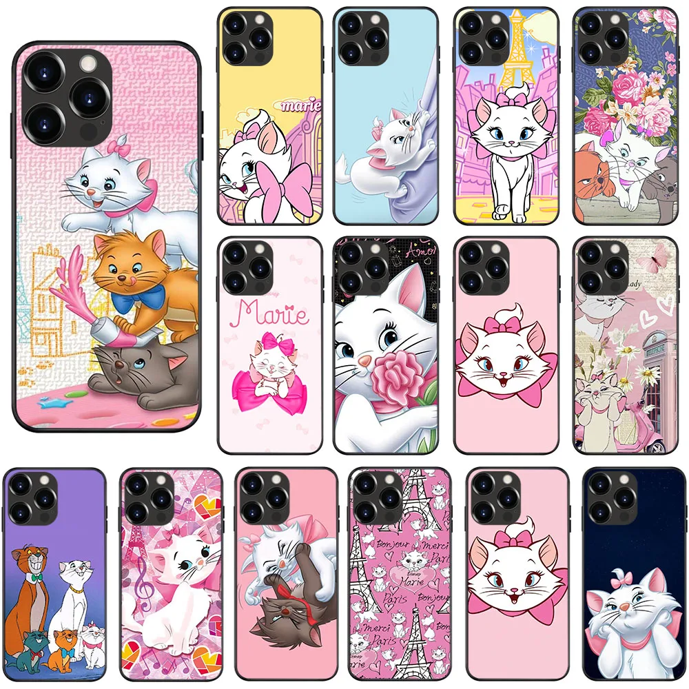 IT-16 Cartoon Marie Mary cat Soft Case for Xiaomi Redmi Note 9T 9 9S 10 10s S2 11 9C Power Pro Max Poco X3 NFC