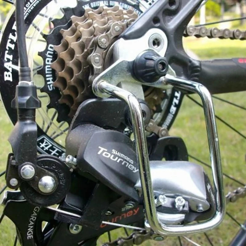 Adjustable Steel Bicycle Rear Gear Derailleur Chain Guard Protector Mountain Road Bike Transmission Protection image 2