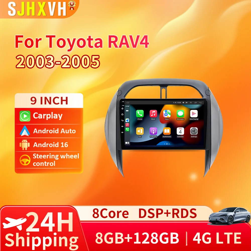 

Android Auto For Toyota RAV4 RAV 4 2003 2004 2005 Navigation GPS Car Radio Multimedia Video Player Stereo BT 5G WIFI No 2din DVD