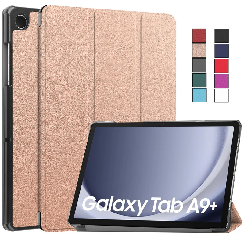 

Чехол для Samsung Tab A9 Plus, кожаный чехол с магнитной складкой, 11 дюймов, с подставкой, для Galaxy Tab A9 Plus, 11 дюймов, SM X210, X215