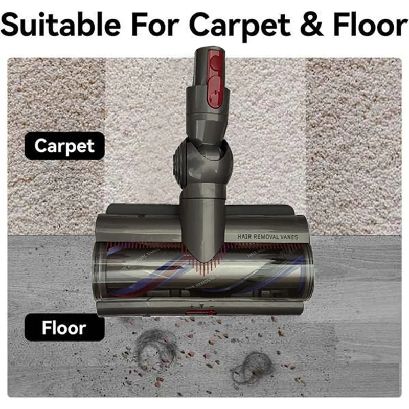 

WHYY-Quick-Release Direct Drive Brush Head For Dyson V7 V8 V10 V11 V15 Vacuum Cleaner Parts For Hard Floor Suction Adjustment Sl