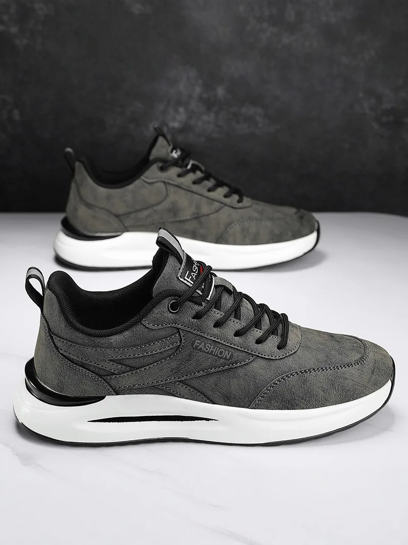 

Men's Work Shoes Spring Construction Anti-Slip Wear-Resistant Leather Surface Waterproof Casual Sports Trendy Shoes