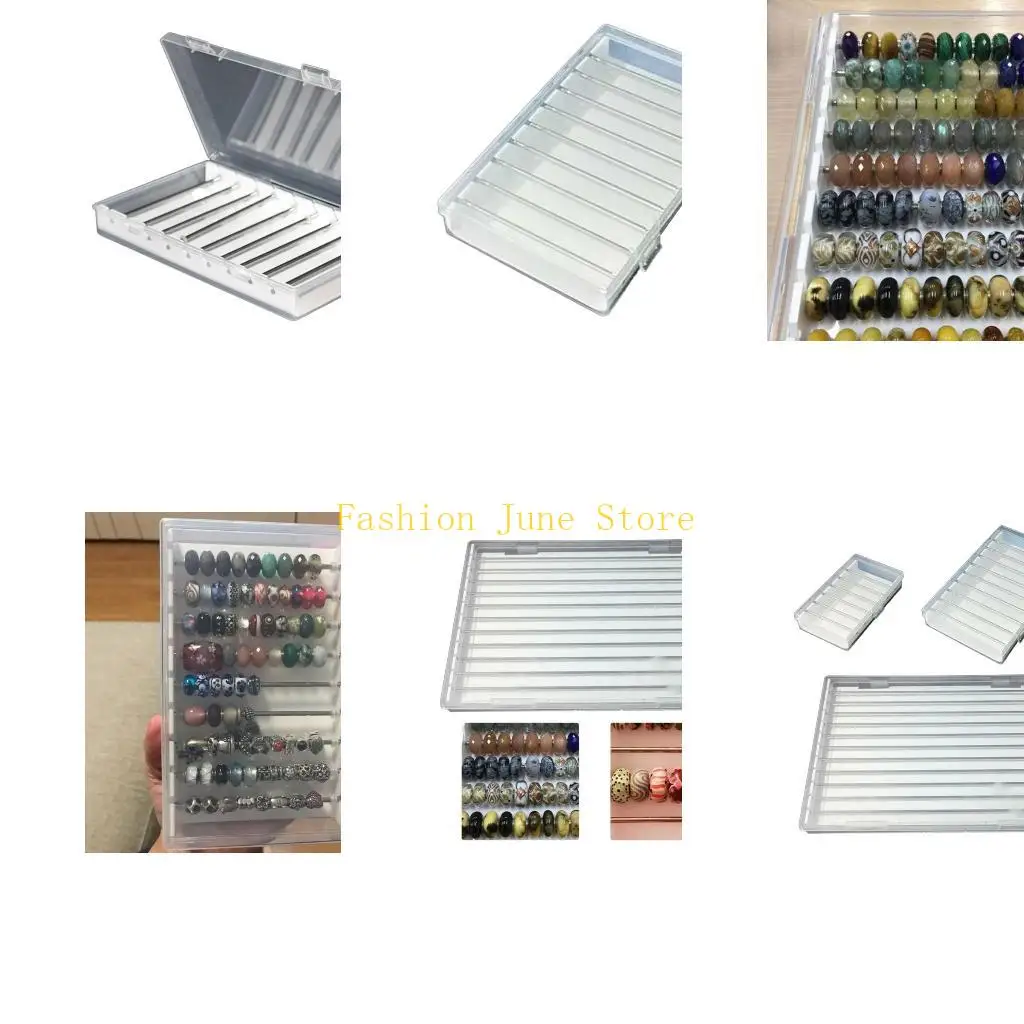 

N5KA Прочный акриловый лоток для хранения различных бусин Стильный держатель для демонстрации бусин
