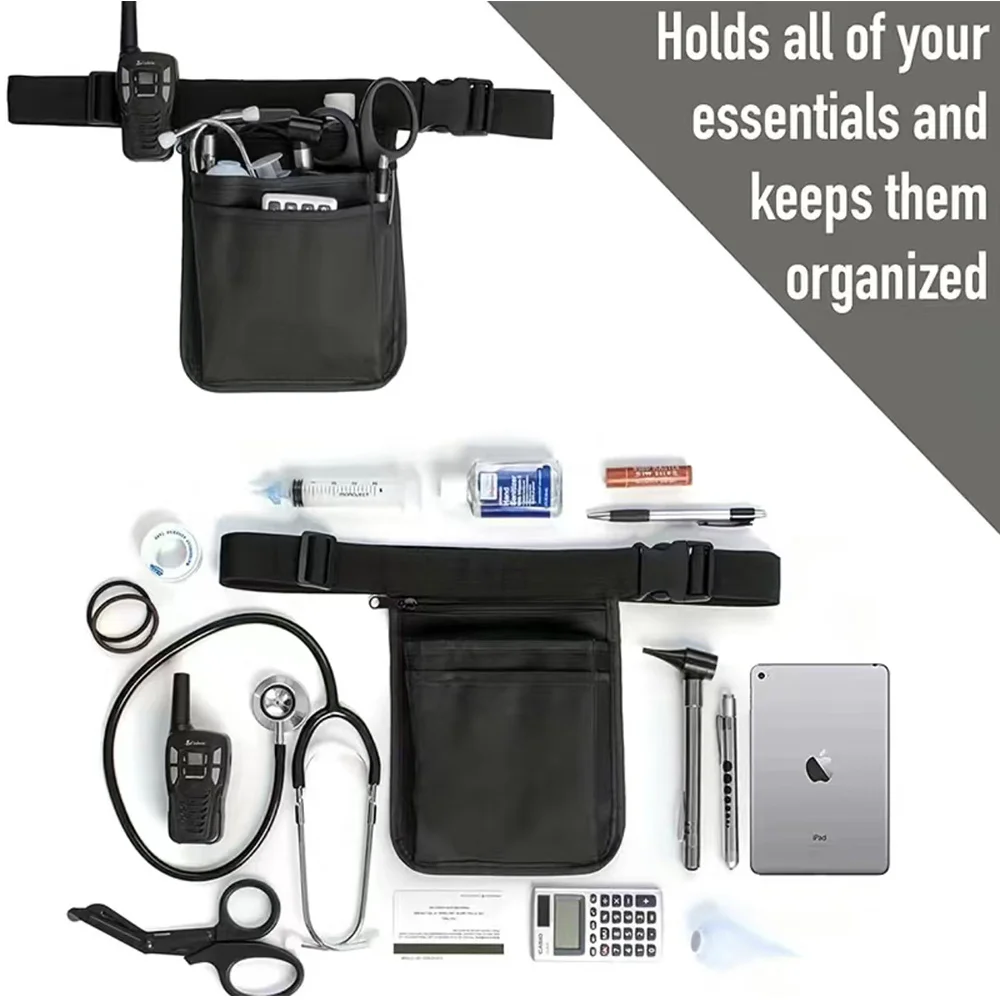 Поясная сумка для медсестры, большая вместительная сумка для хранения медицинских принадлежностей, универсальная сумка с несколькими карманами на молнии, рабочие сумки серии Jungle Tiger