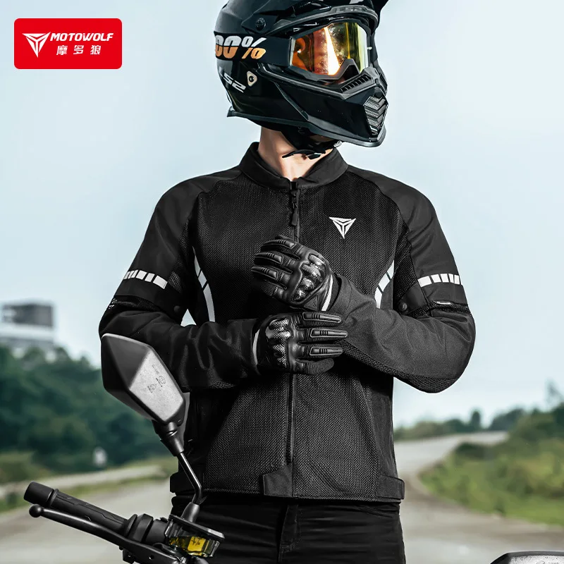 Mesh Breathable Motorcycle Jacket Summer Anti Drop Motorcycle Riding Clothes Outdoor Breathable Knight Motorcycle Riding Jacket