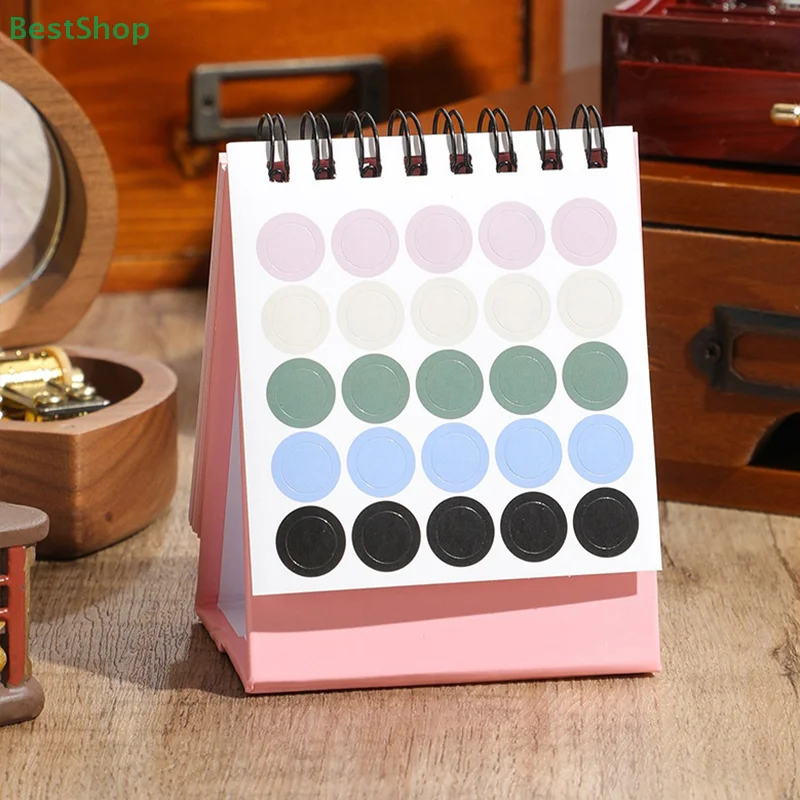 ♥ ♥ ♥ Mini calendario da tavolo Morandi versione inglese 2026, calendario a spirale creativo, decorazione per ornamento da tavolo