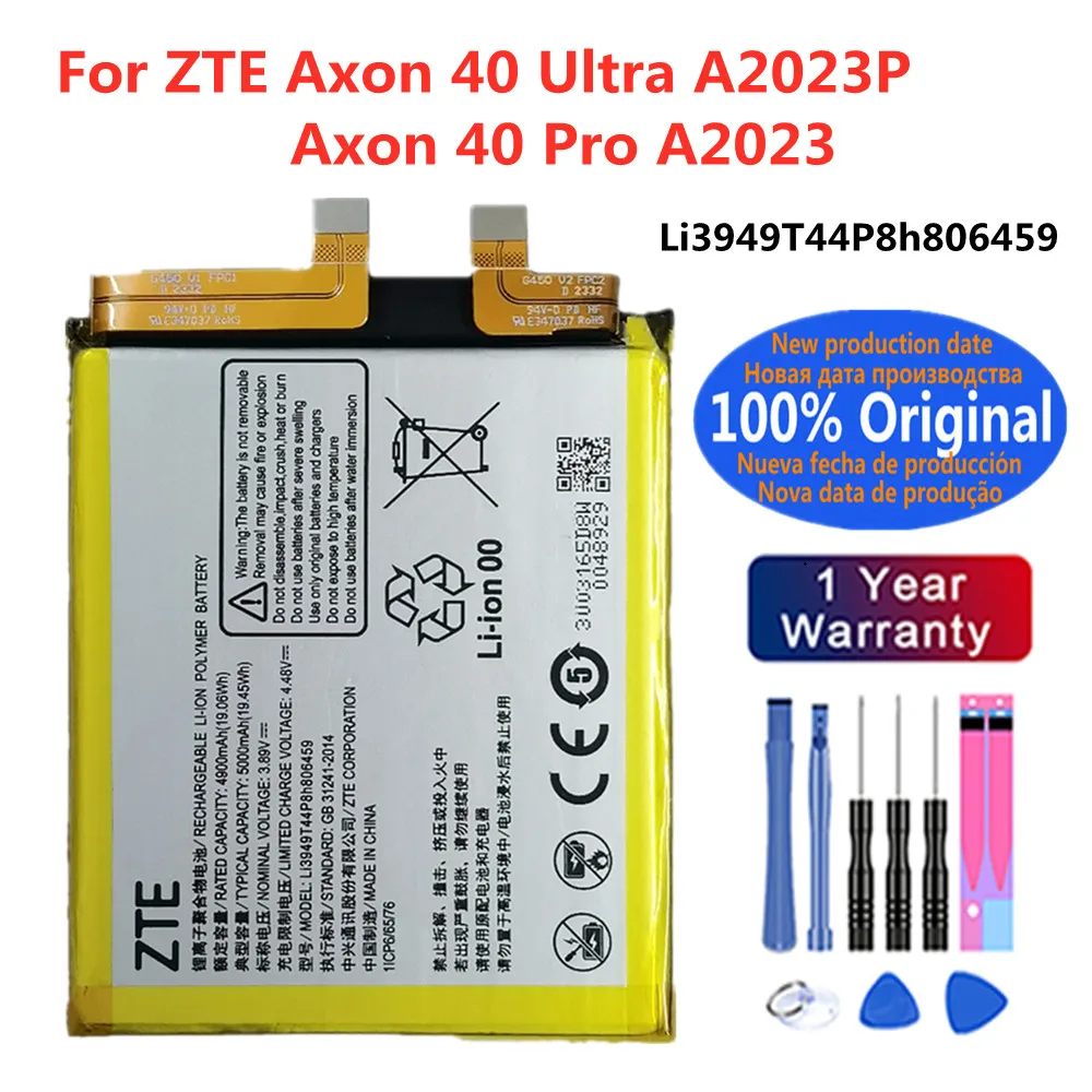 5000mAh Original Battery Li3949T44P8h806459 For ZTE Axon 40 Ultra A2023P /Axon 40 Pro 40Pro A2023 Mobile Phone Batteries + Tools