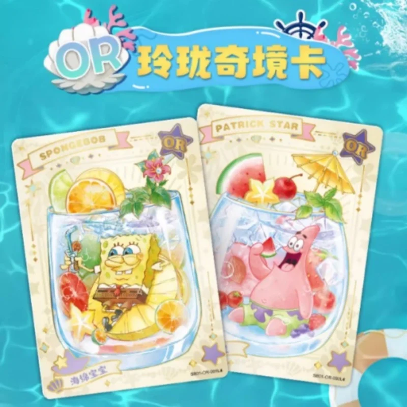 KAYOU Genuine SpongeBob SquarePants Card Collection Fun Time Edition Collectible Cards Anime Peripheral Children’s Holiday Gift
