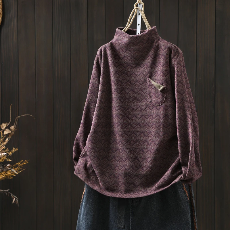 

Женские повседневные футболки с длинным рукавом, Новое поступление, осень 2022, водолазка в винтажном стиле с цветочным принтом, женские базовые топы, футболки M2050