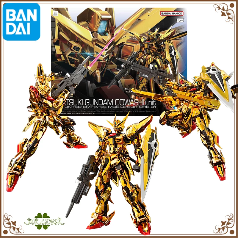 

Bandai Original GUNDAM RG 1/144 AKATSUKI GUNDAM OOWASHI Anime Action Figure Assembly Model Toys Collectible Model Ornaments Gift