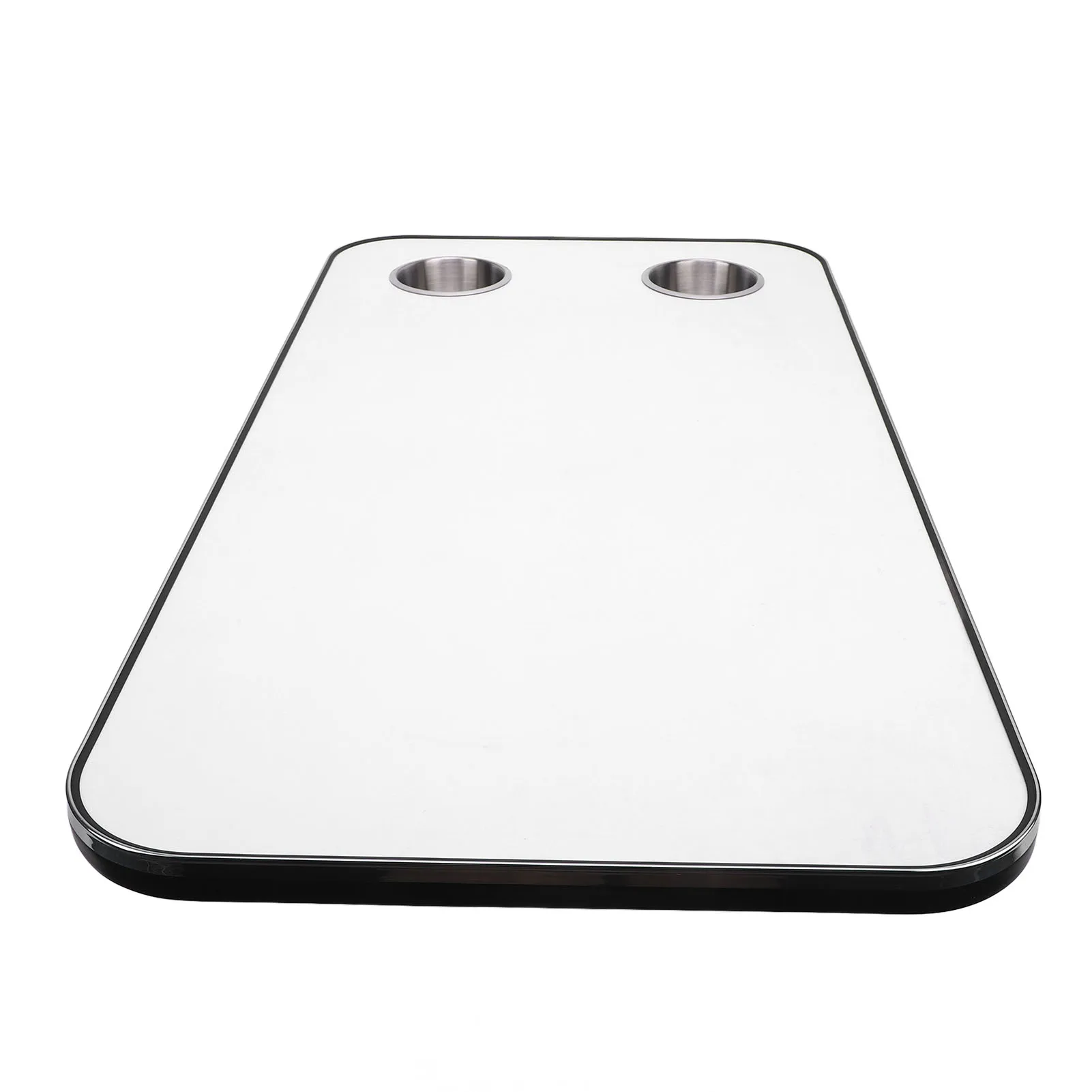 

RV Table Top Wood with 2 Stainless Steel Cup Holders for Trailer Motorhome Yacht Boat Deck 800 X 400mm RV Wood Table Top