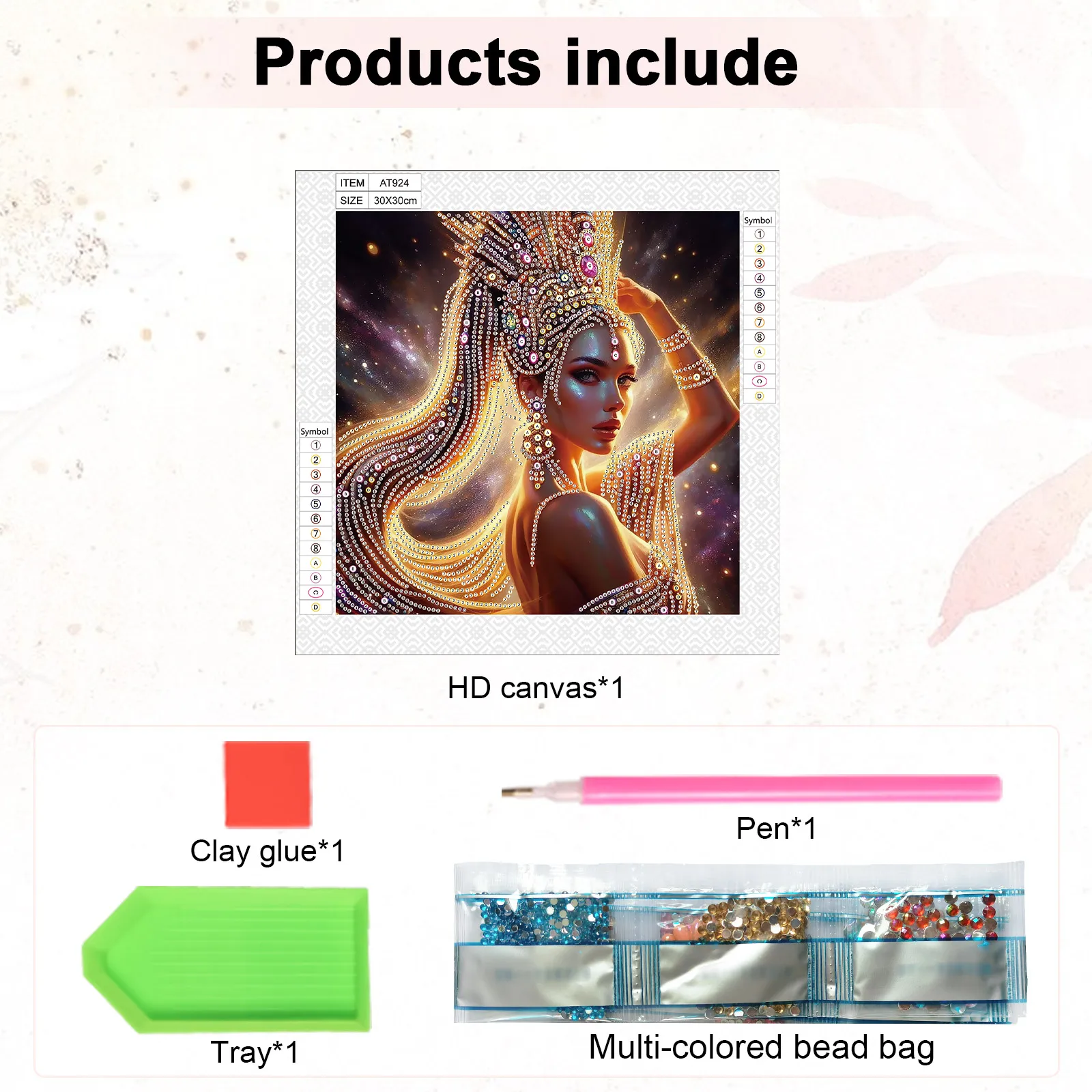 Special Shape Diamond Art Kits for Beginners and Adults,Beautiful Woman Diamond Art Painting Kits for Home Wall Decoration Gift view 5