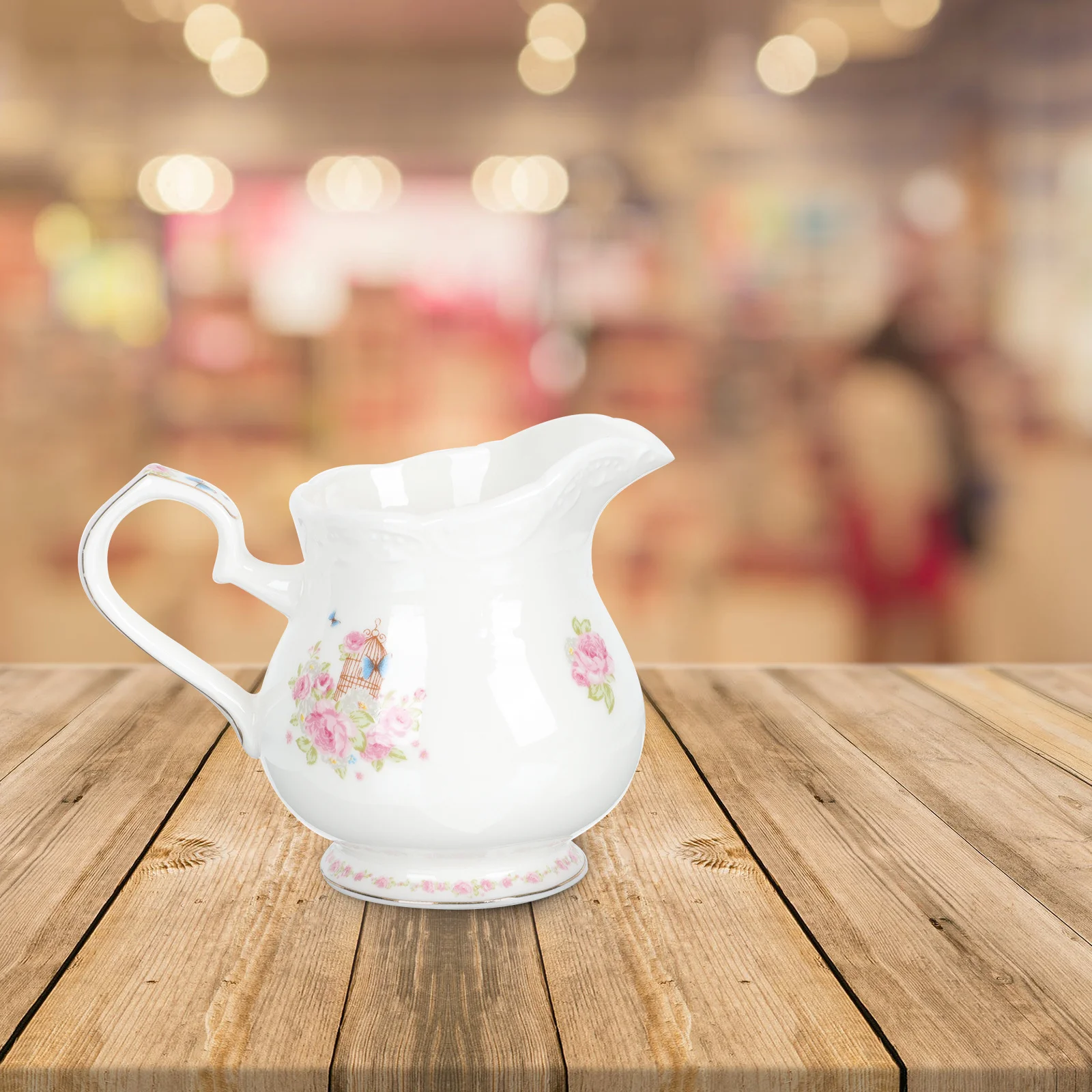 

Ceramic Milk Jug Creamer Pitcher Small Milk Kettle for Coffee Bar Restaurant Home Use Syrup Honey Container Creamer Pitcher