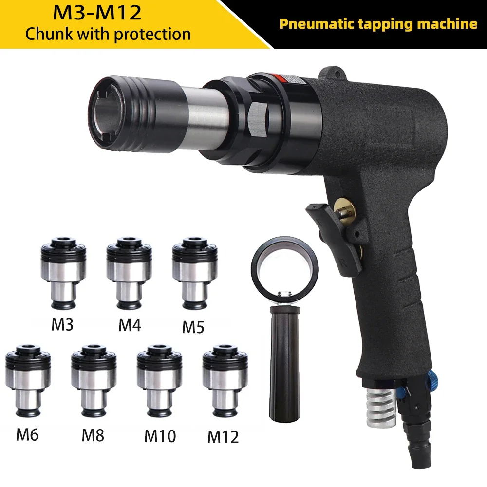 

M3 M4 M5 M6 M8 M10 M12 Pneumatic Tapping Machine Handheld Tapping Drill Machine Gun Pneumatic Power Thread Tap Drilling Machine