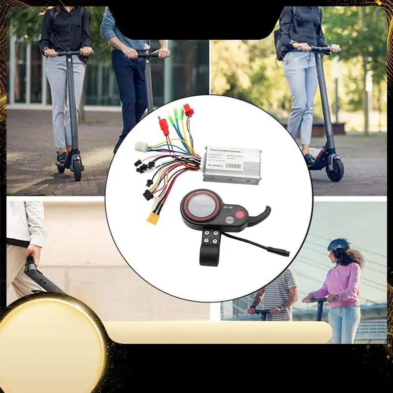 

Контроллер 48 В + ZQ-100, измеритель пробега, регулируемая скорость, счетчик электрического скутера, 6-контактный дисплей, детали, аксессуары для электрического скутера