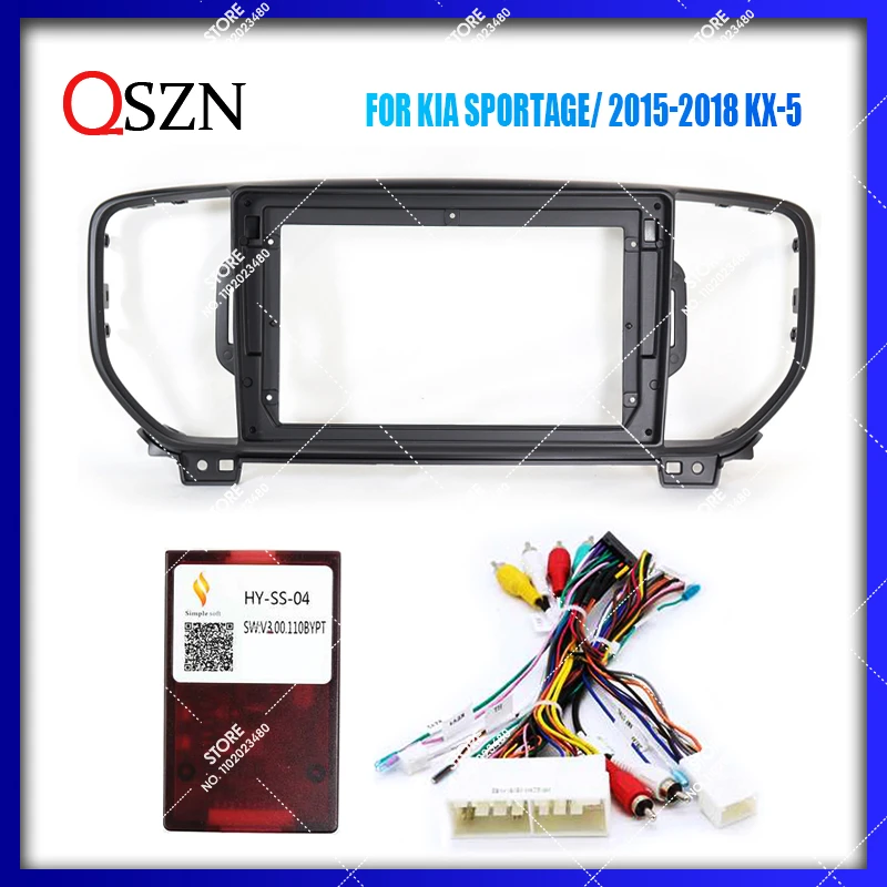 QSZN Car Frame Fascia Adapter Canbus Box Decoder Android Radio Audio Dash Fitting Panel Kit For KIA SPORTAGE/ 2015-2018 KX-5 9