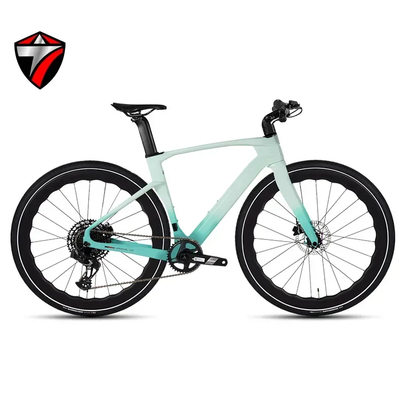 تويتر GRAVEL-V3 عجلة الذروة EDS راديو متغير 13 سرعة مقود مسطح كامل ألياف الكربون الحصى الطريق دراجة قرص هيدروليكي الفرامل