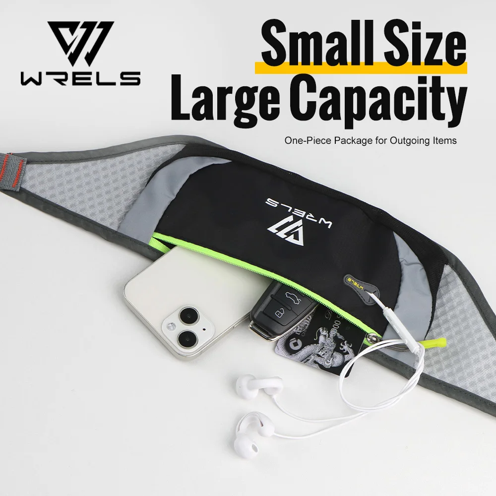 

WRELS Outdoor Running Fitness Waist Bag Waterproof Waist Pack with Adjustable Belt Gym Marathon Cycling Waist Belt Bag