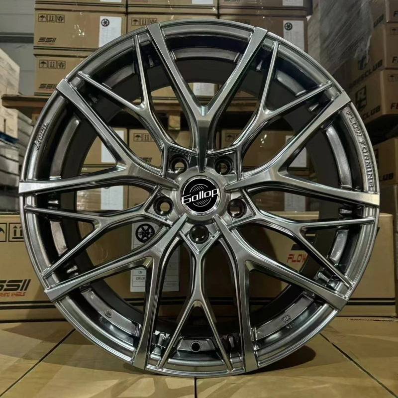 Gallop 18 Inch ET 32/40 40mm New Aftermarket Passenger Car Wheels Hyper Black Flow Formed Alloy PCD 5*114.3/5*108 CB 66.6mm