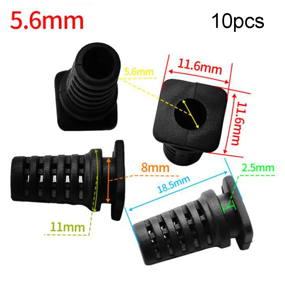 10-Pack Cable Gland Connector Kit Rubber Strain Relief Wire Power Tool Cable Sleeves 2.8 - 5.6mm Cable Sleeves Wire Connectors