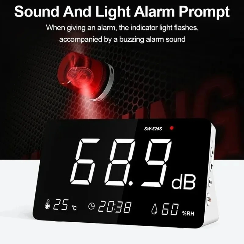 Sound Level Meter Professional Decibel Tester for Home Office Industrial Use High Precision Digital Noise Detector Compatible
