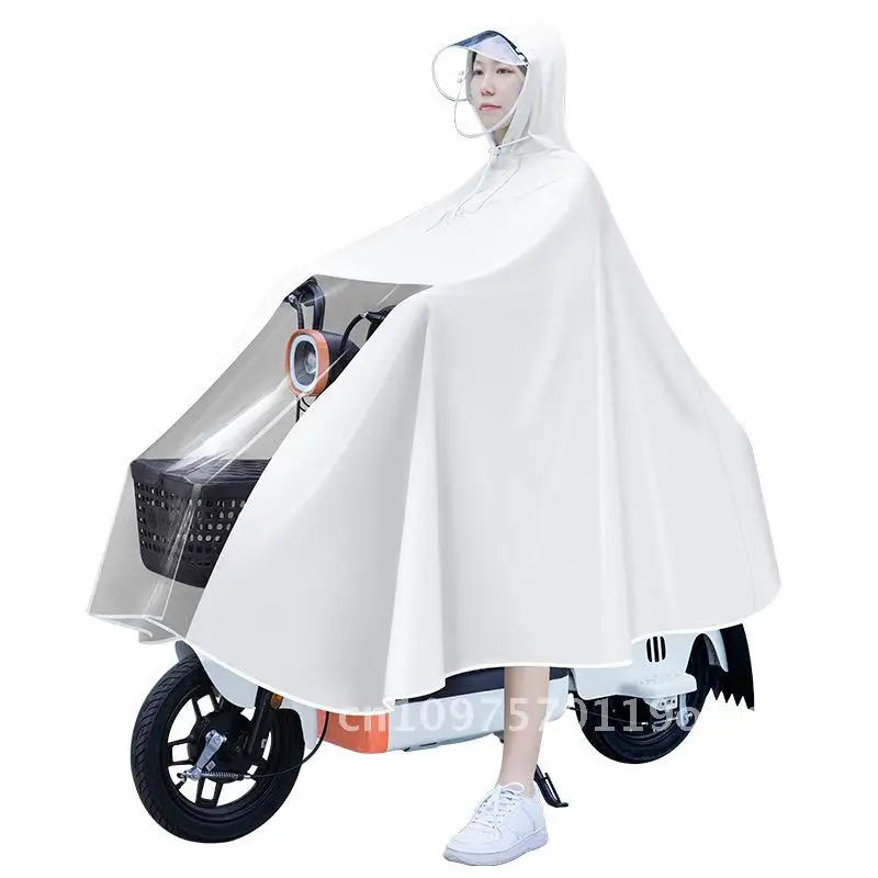 

Electric Car Thickened Long Raincoat Adult Full-body Waterproof Poncho Anti-Rainstorm Outer Wear in Various Colors - Wholesale