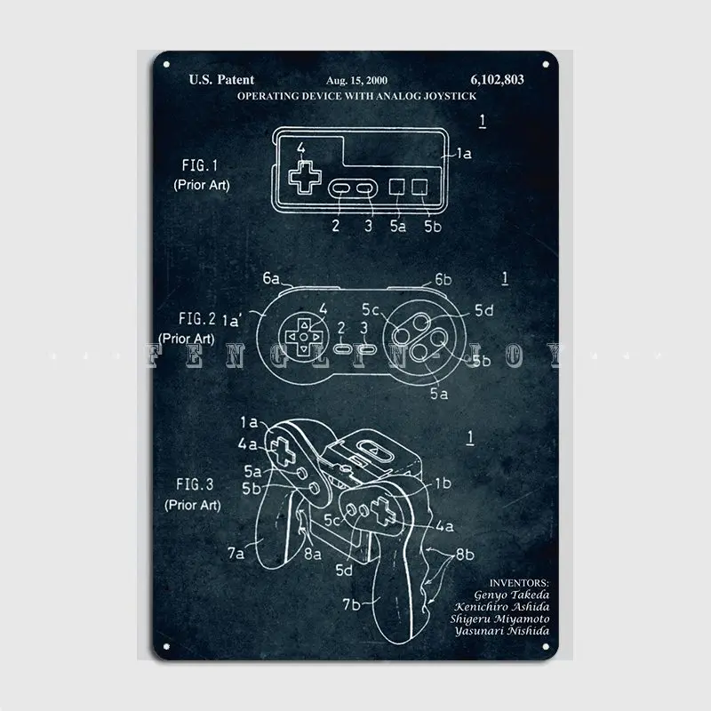 2000 Operating Device With Analog Joystick Metal Sign Plaques Retro Cinema Kitchen Club Bar Tin Sign Posters