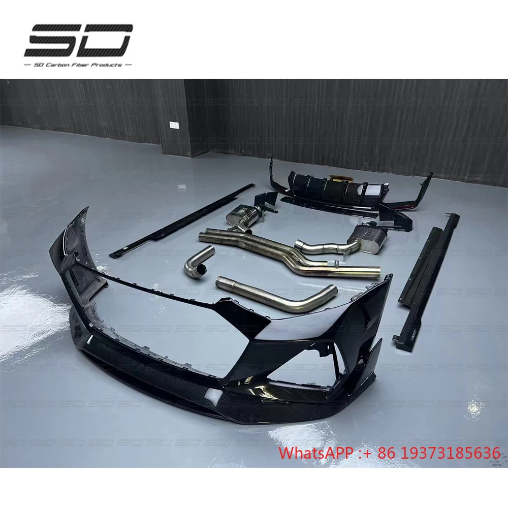 New Arrival Products SD Carbon M Style Dry Carbon Body Kit for Audi RS6 Front Bumper Rear Diffuser Side Skirts