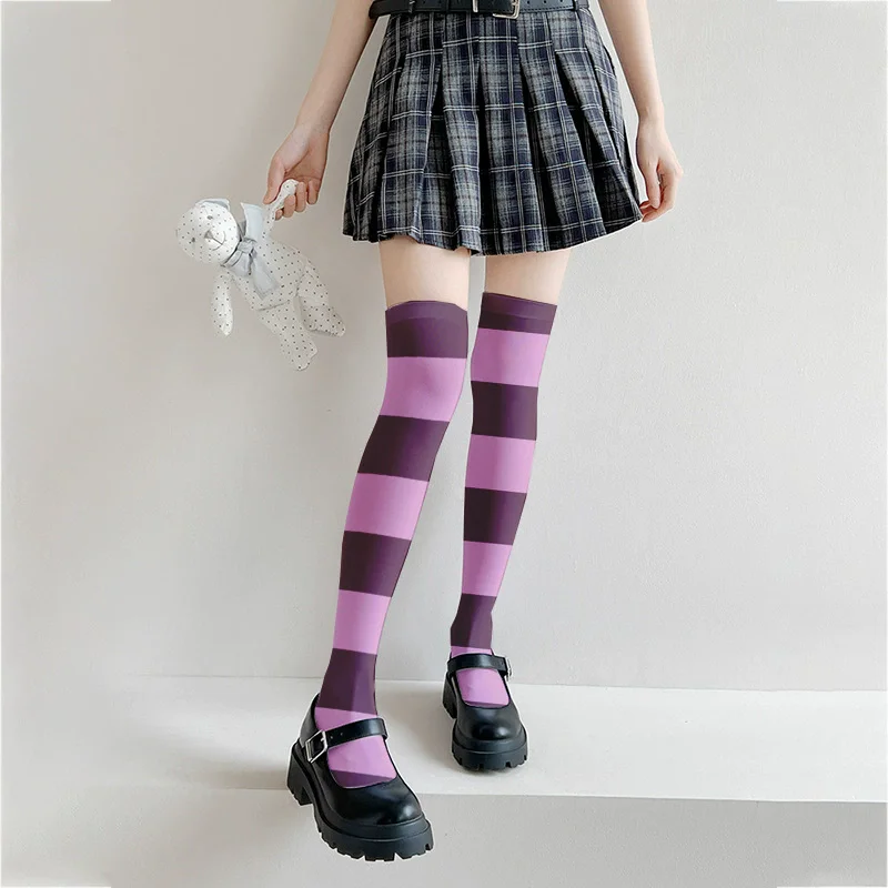 Beatrice Cosplay Anime Re:Zero Beatrice femmes rayé sur les chaussettes au genou belles bas osplay Halloween accessoires de noël