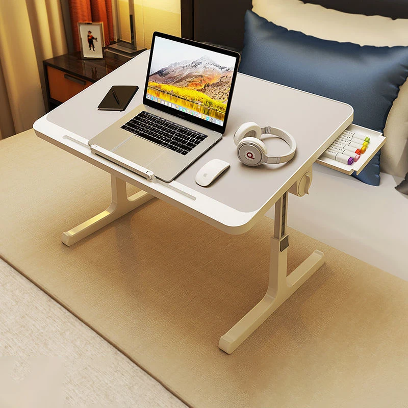 Computer Desk For Bed Folding Laptop Desk with Drawer Adjustable Height Home Office Furniture 60x40cm Bearing 40kg