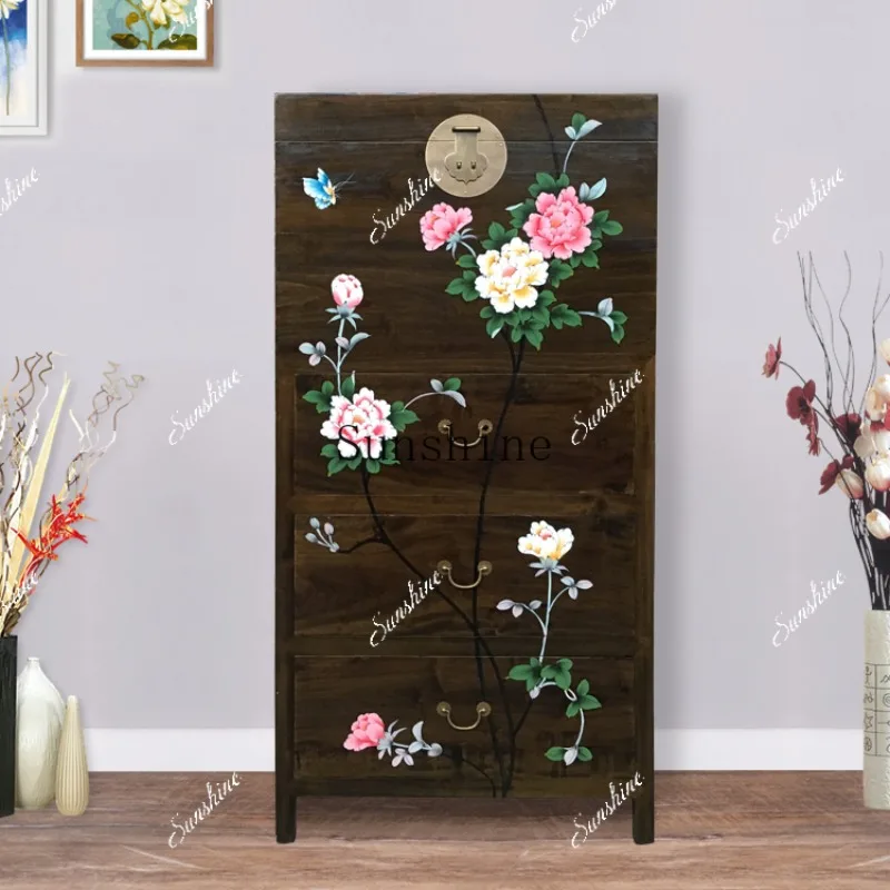 Creative living room decorative cabinet painted storage porch large capacity storage cabinetYY