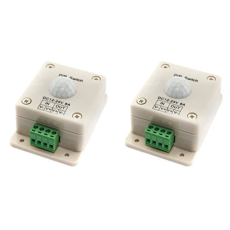 2X Automatic DC 5V 12V 24V Infrared PIR Motion Sensor Switch For LED Strip Light Bulb Lamp Infrared Motion Sensor Switch