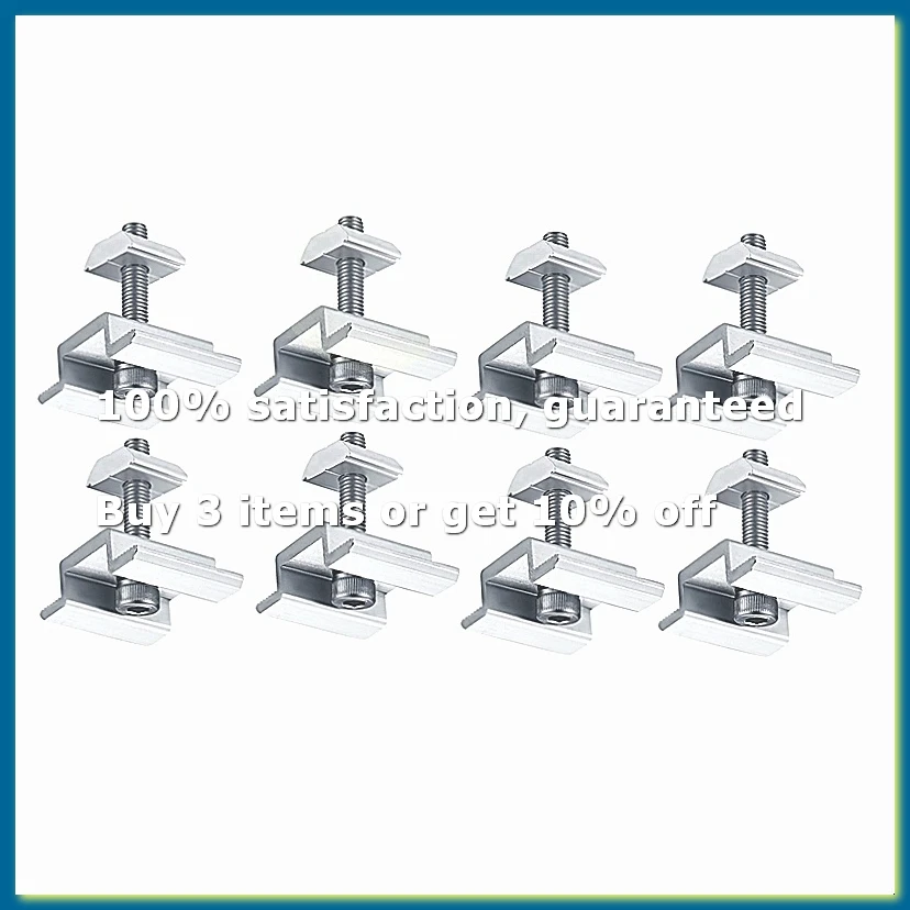 8Pack Solar Panel Mounting Brackets, Solar Panel End Clamps, Centre Clamps, for PV Solar Panel Solar Module 30mm-A27I