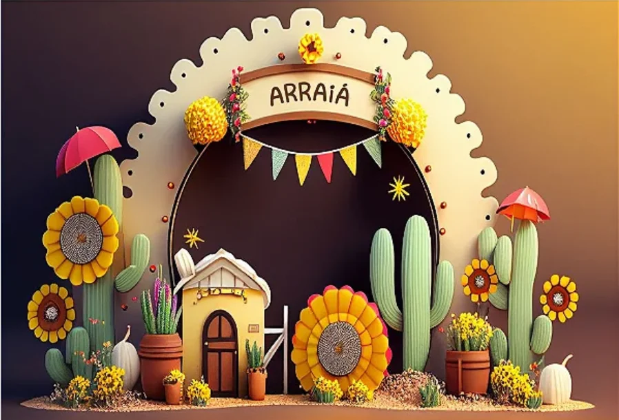 فييستا موضوع التصوير خلفية ثلاثية الأبعاد اللوحة الصيف الصحراء الصبار الصبي الاطفال عيد ميلاد مهرجان ديكور خلفية