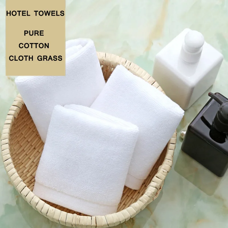 

White pure cotton small square towel aviation restaurant bar towel 100% Cotton absorbent catering hotel square Machine Washable