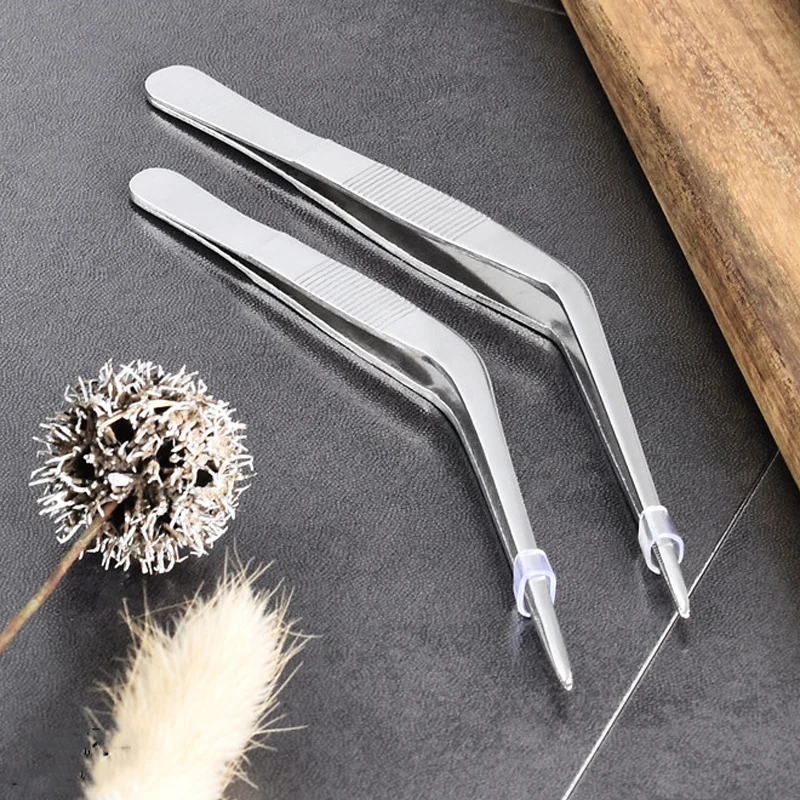 14/16cm de acero inoxidable portátil Picnic barbacoa herramienta de cocina utensilio de cocina pinzas para barbacoa cocina Bar mostrador pinzas de Chef