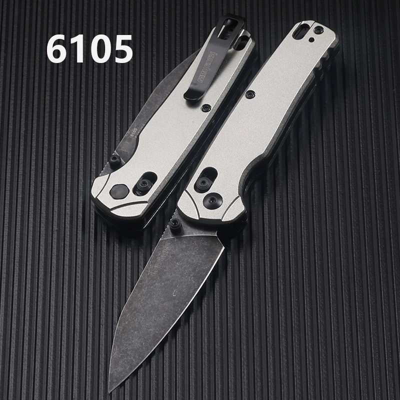 6105 Pocket Knife,3.4 inch (about 8.6 cm)CPM MagnaCut steel blade,EDC design, black Cerakote blade, pocket clip