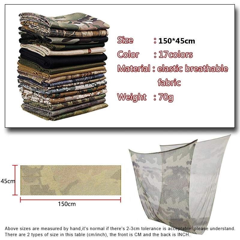 Military Tactical Scarf Camouflage Neck Scarf Airsoft Sniper Face Shield Cover Army Multicam Outdoor Camping Hunting Headshawl