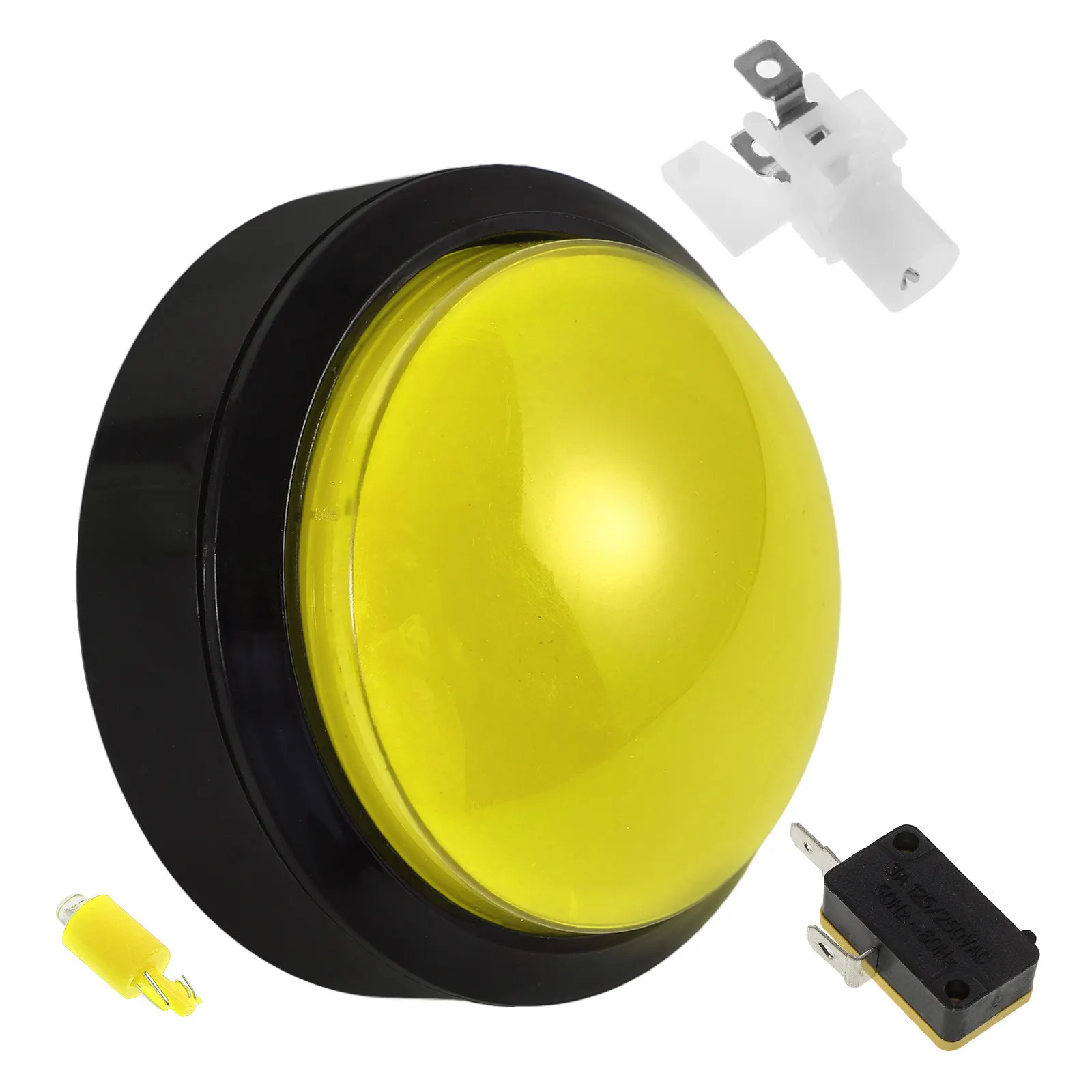 High-Visibility LED Push Button Switch Convex Design for Vending Machines Game Consoles Comfortable Pressing Gaming Machine