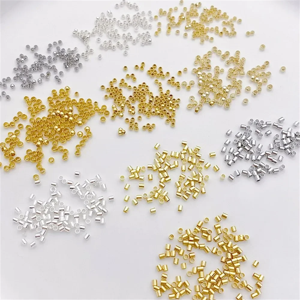 14K Gold-wrapped Positioning Tube, Tail Buckle, Positioning Beads, Handmade DIY Fixing Line, Bracelet, Necklace Accessories.
