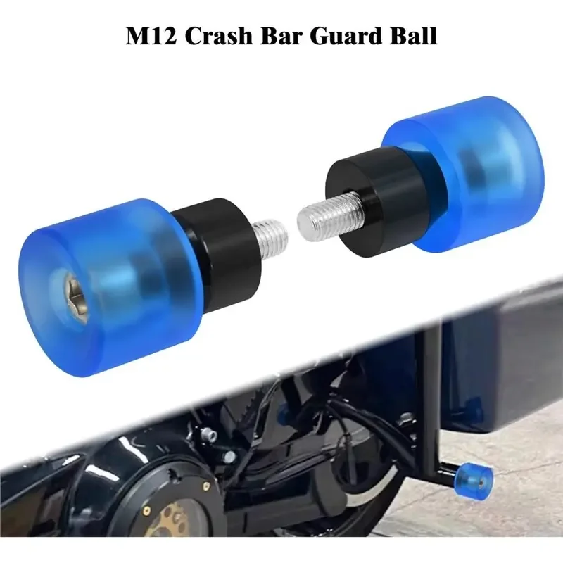 New For Softail Touring Dyna Sportster FLHR FLHT Compatible Motorcycle Crash Bar Protectors Ball Saddlebag Bumpers 1 Pair