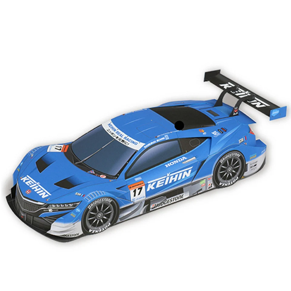 WRC 2018 NSX-GT 1:24 Paper Model Car, Dakar World Rally Racing Origami Art, Handmade 3D Papercraft DIY Craft ZX-114