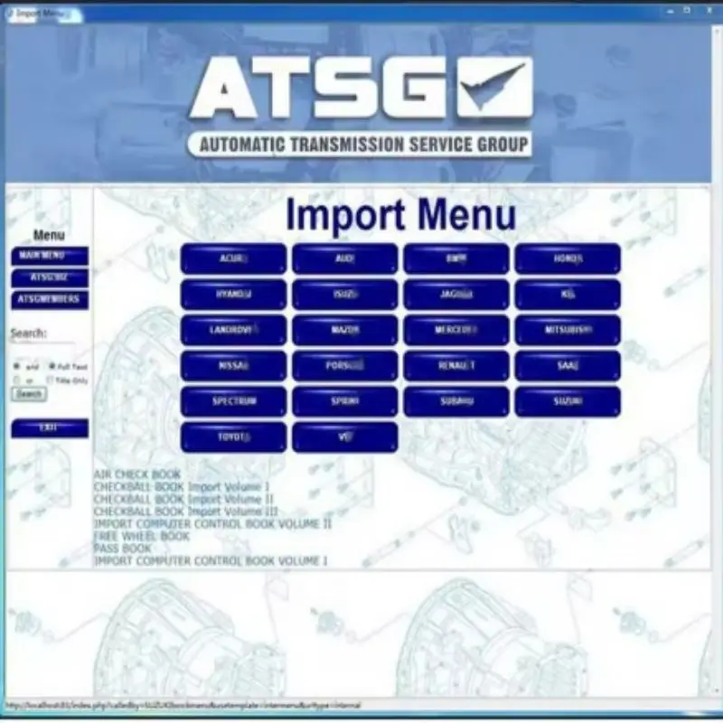 

ATSG 2017 Automotive Repair Software, Hot Sale 2025, Automatic Transmission Group Repair Information, ATSG Diagnostic Manual