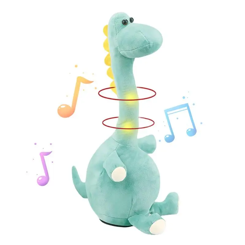 Electric Plush Sing Dinosaur Toys Shine And Dancing Electronic Plush Toy Early Soft Throw Pillow Decoration Education Funny Gift