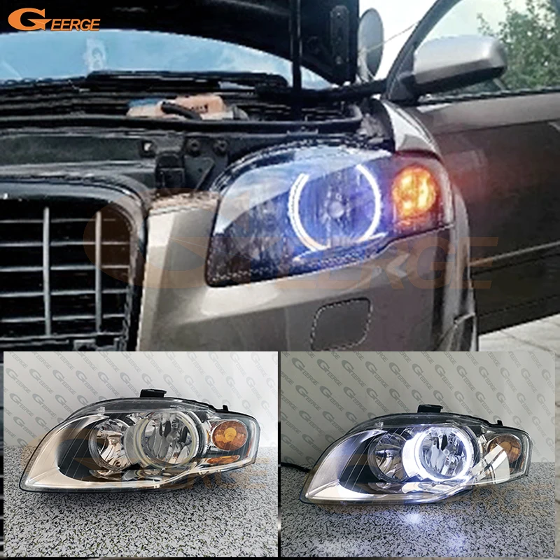 

Для Audi A3 8PA A4 S4 RS4 B7 2005 2006 2007 2008 Отличный дневной свет Ультра яркий COB Led Angel Eyes Kit Halo Rings