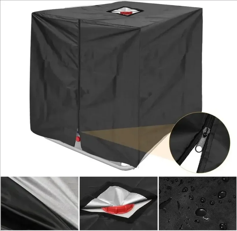 1000 liters IBC container aluminum foil waterproof and dustproof cover rainwater tank Oxford cloth UV protection  cover