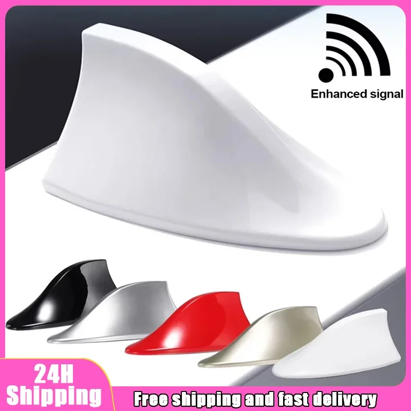 Universal Car Roof Shark Fin Decorative Aerial Antenna Cover Sticker Base Roof Carbon Fiber for BMW Honda Toyota Mazda Hyundai