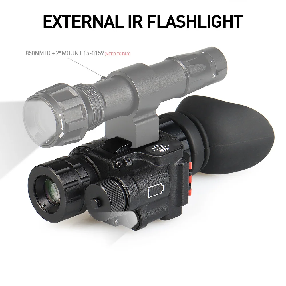 Hunting NVG Device  Night Vision Scope Monocular HD 1X-8X IR Digital Night Vision Goggles Night Sights GZ27-0033